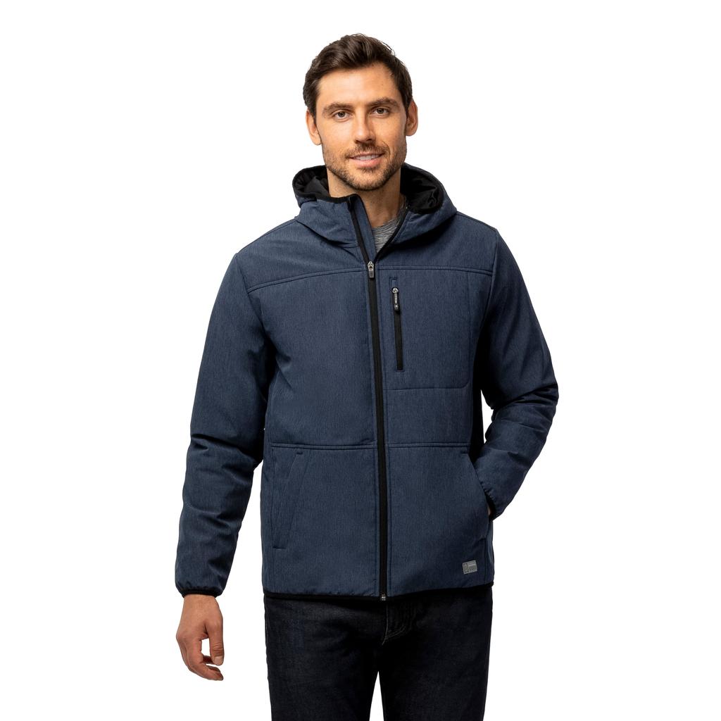 Free Country Men's Melange Stretch Full Zip Hoodie