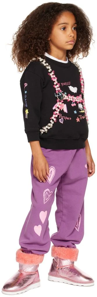 Kids Worldwide SSENSE Exclusive Kids Purple Heart Lounge Pants 4