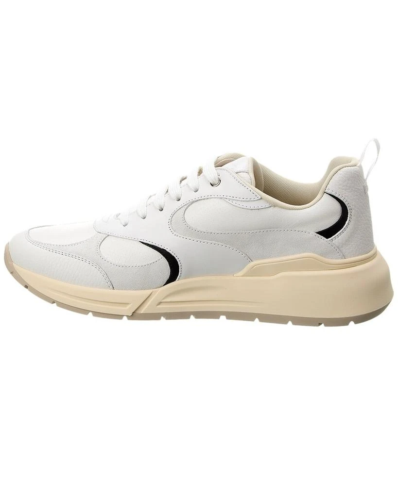 Salvatore Ferragamo Ferragamo Leather 
Suede Sneaker 2