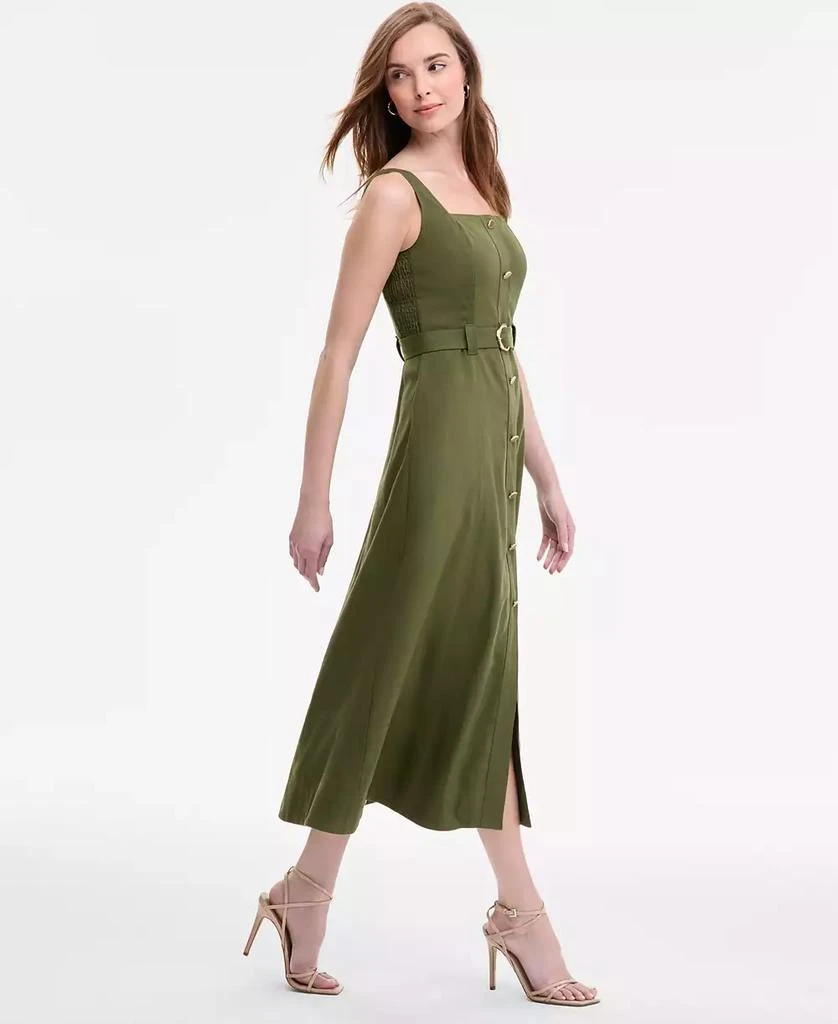 Taylor Women's Square-Neck Button-Front A-Line Dress 3
