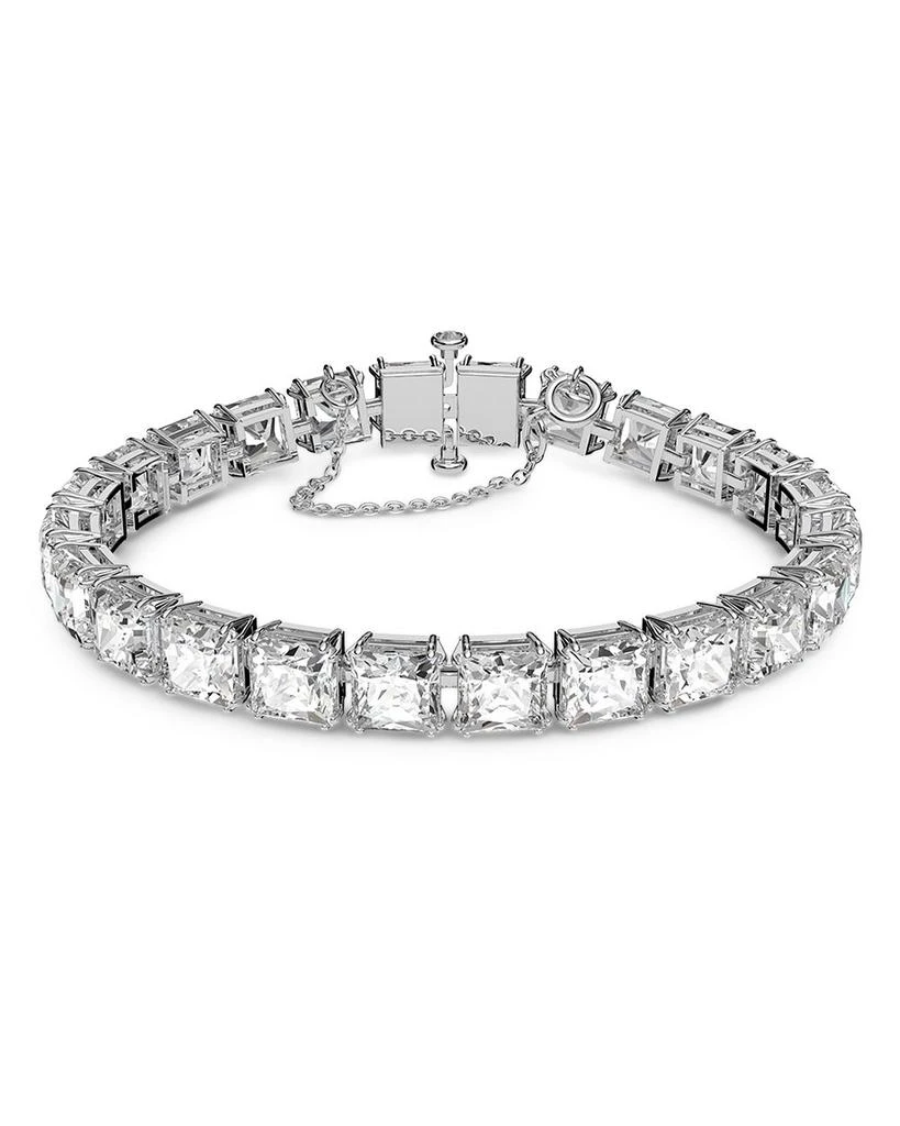 Swarovski Matrix Square Crystal Flex Bracelet in Rhodium Plate 1