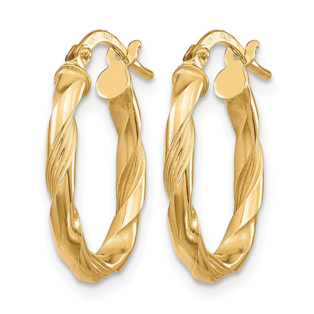 Diamond2Deal 10K Yellow Gold Round Shape Hoop Earrings