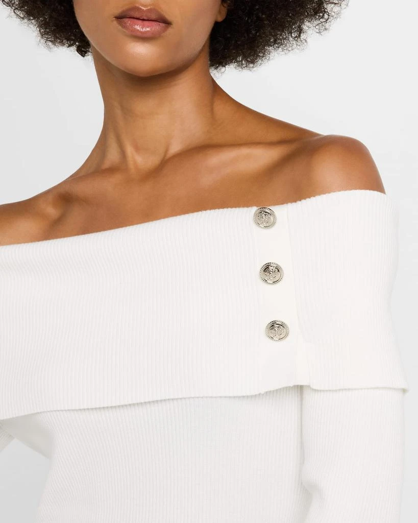 Tahari The Imani Ribbed Off-Shoulder Sweater 5