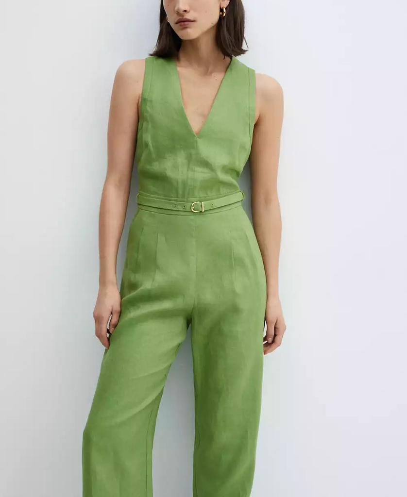 MANGO(マンゴ)☆Belt linen jumpsuit☆SNS大人気 MANGO(マンゴ)☆Belt linen jumpsuit☆SNS大人気 (MANGO