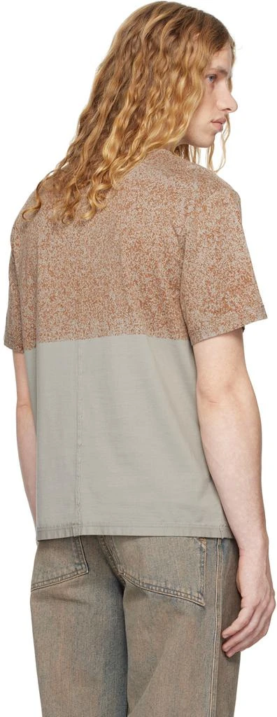 Eckhaus Latta Taupe & Orange Lapped T-shirt 3