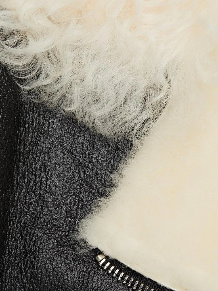 Maximilian Leather Shearling-Trimmed Moto Jacket 7
