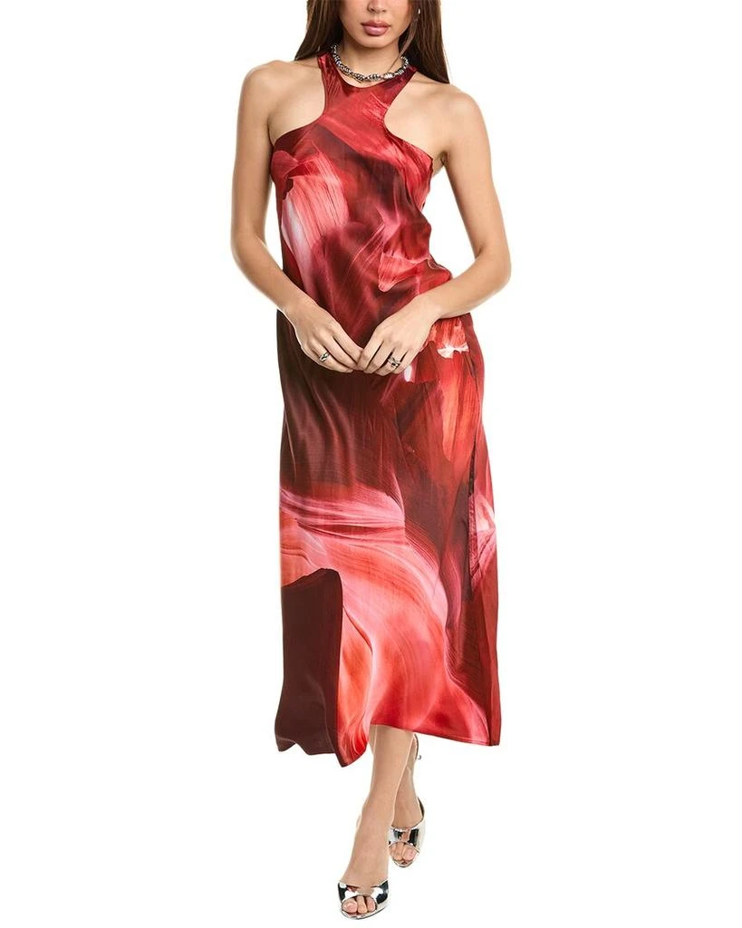 chinese dress ladies Betina Bow Front Maxi Dress - Blue