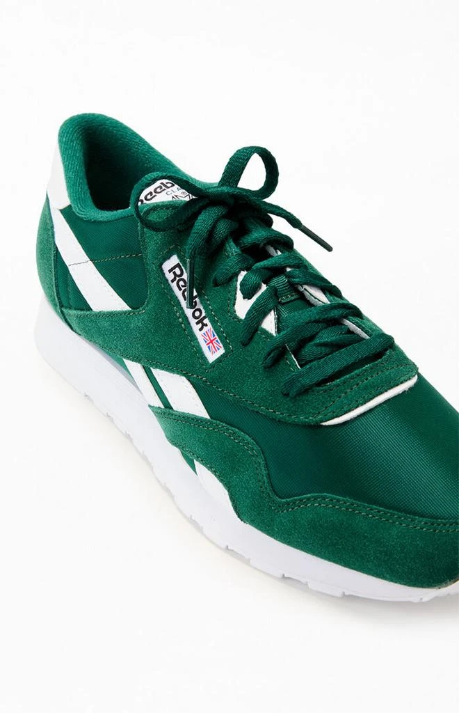 Reebok Dark Green Classic Nylon Vintage Suede Shoes 6