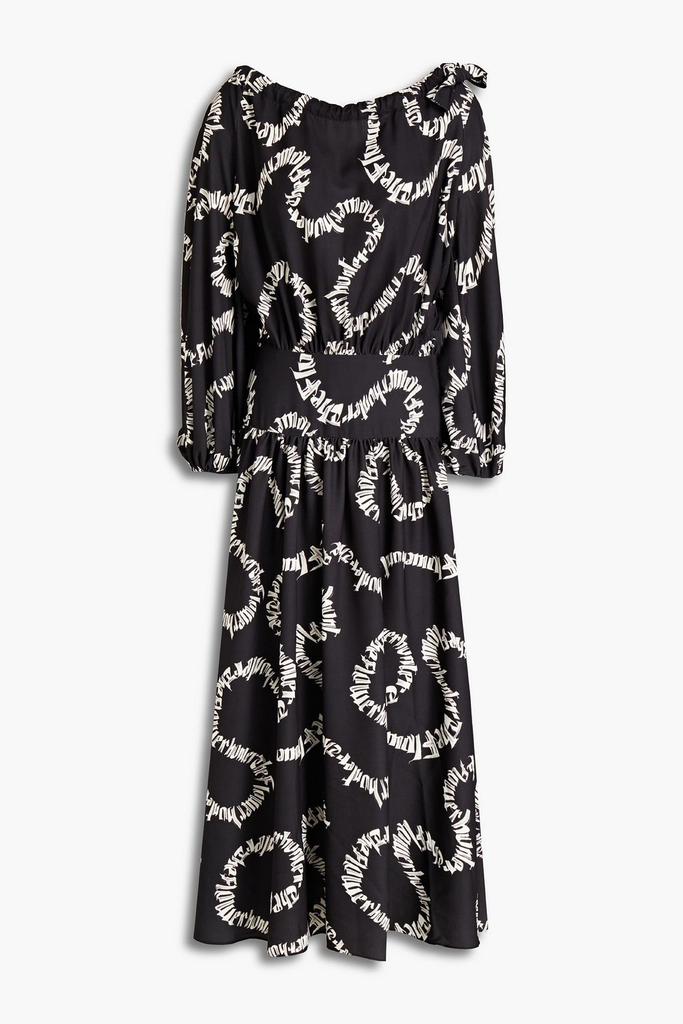 Zimmermann Gathered printed twill midi dress