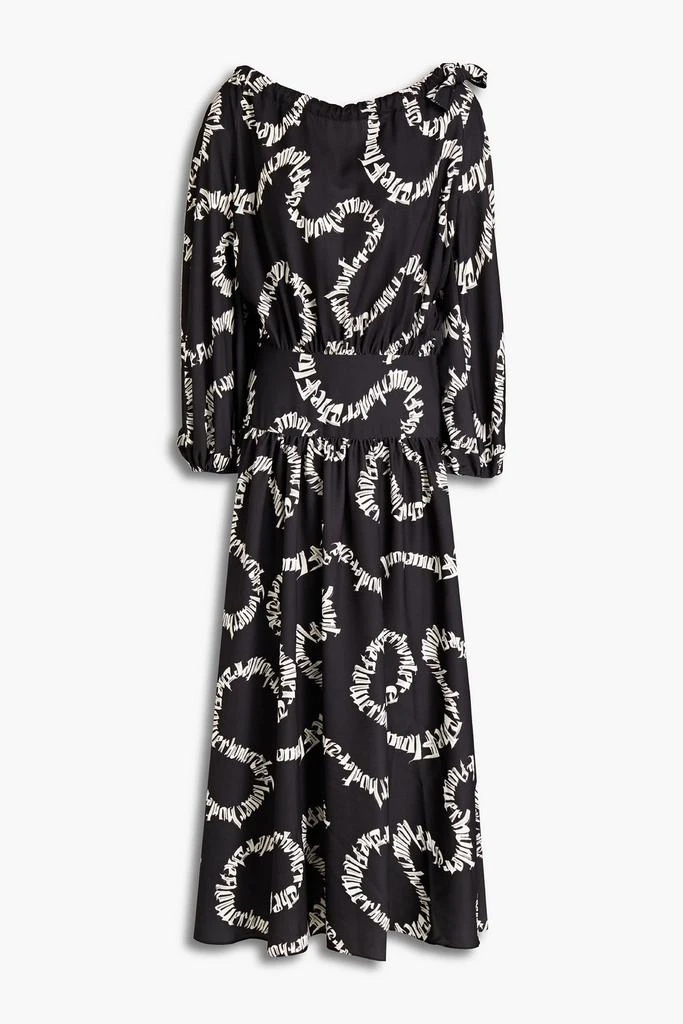 ZIMMERMANN Gathered printed twill midi dress 1