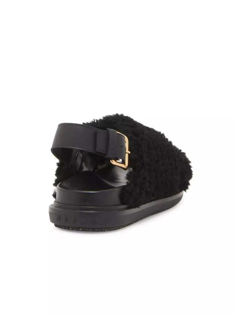 Marni Fussbett Incrocio Shearling Sandals 3