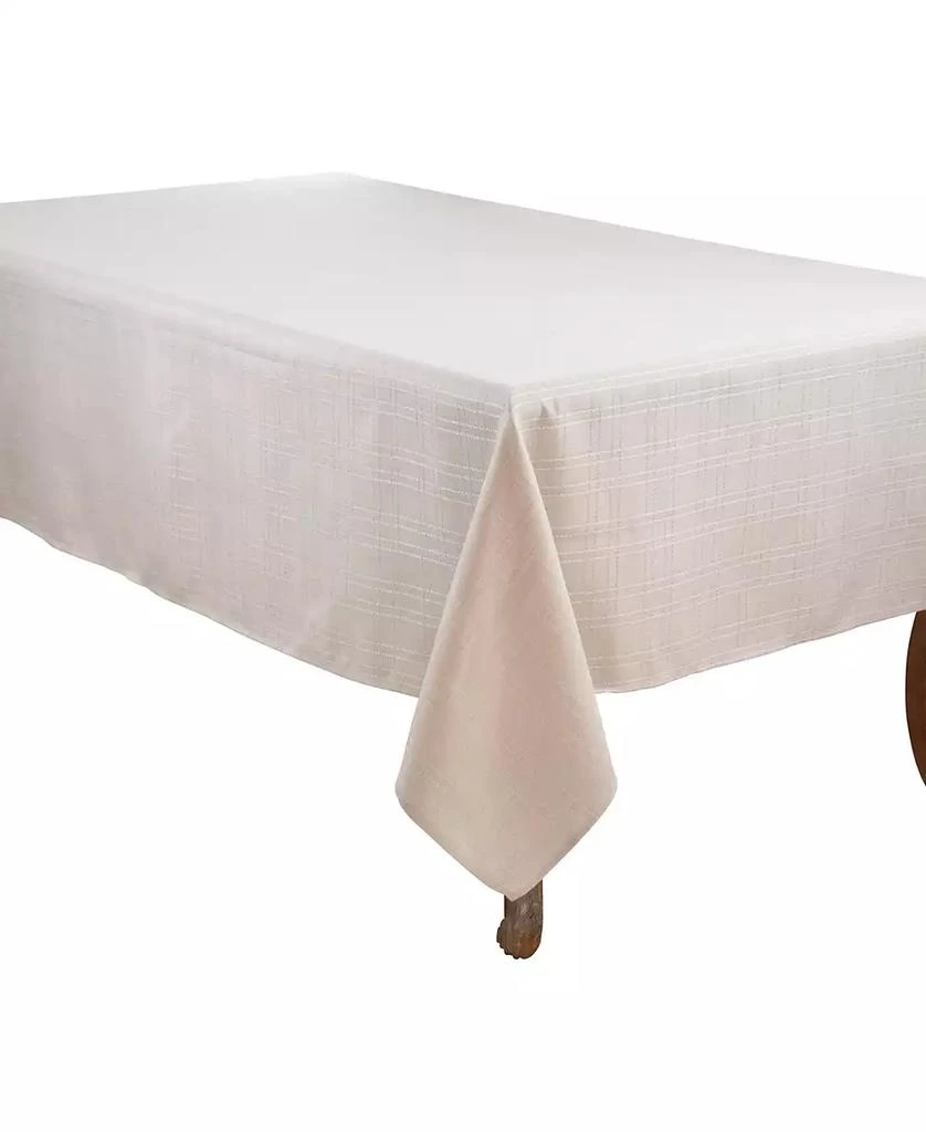 Saro Lifestyle Classic Stitched Plaid Table Runner, 16" x 120"