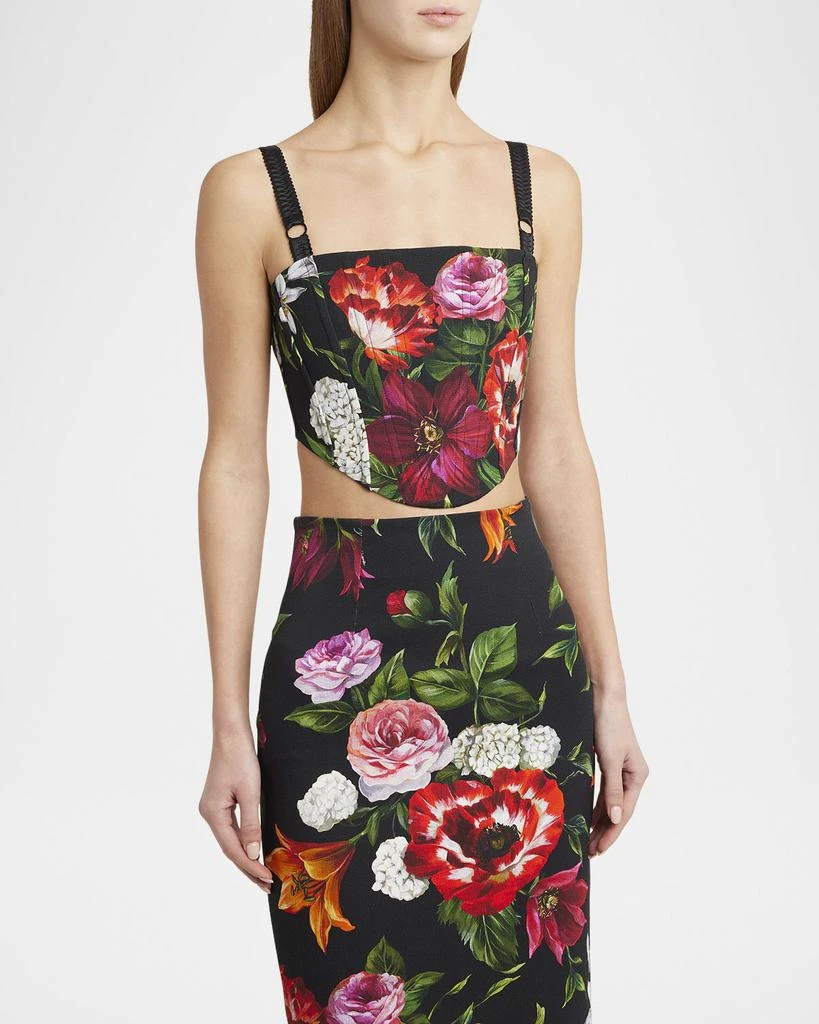 Dolce & Gabbana Anemone Floral Crop Corset Top 4