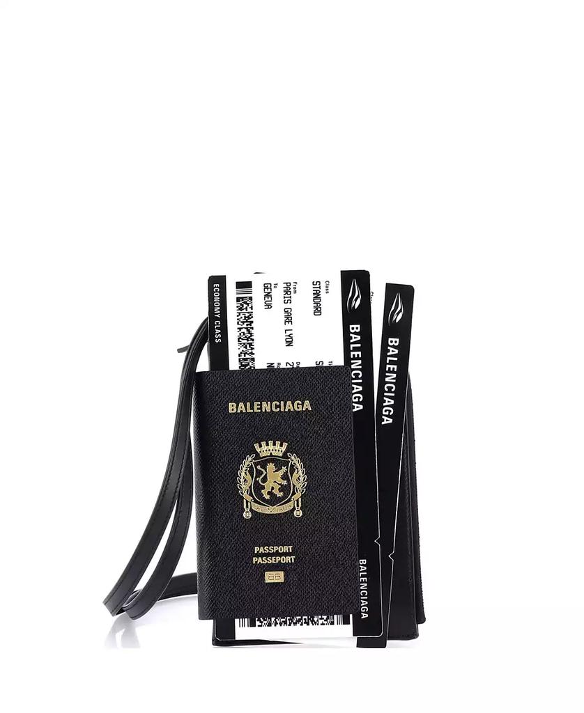 Pre-Owned Balenciaga Passport Phone Holder Printed Leather