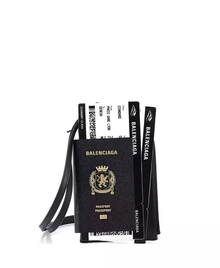 Pre-Owned Balenciaga Passport Phone Holder Printed Leather 1