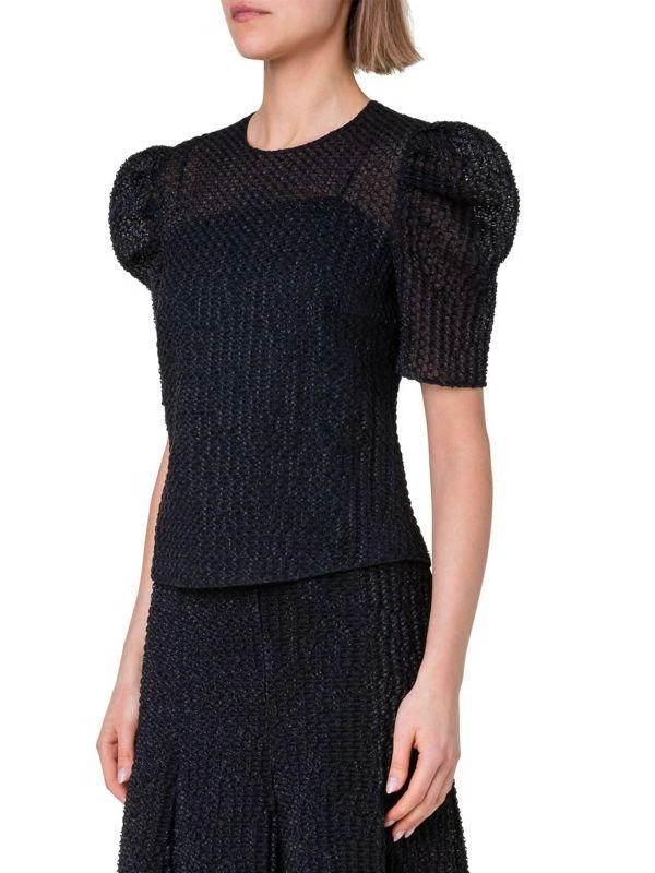 Akris Organza Puff-Sleeve Top 3