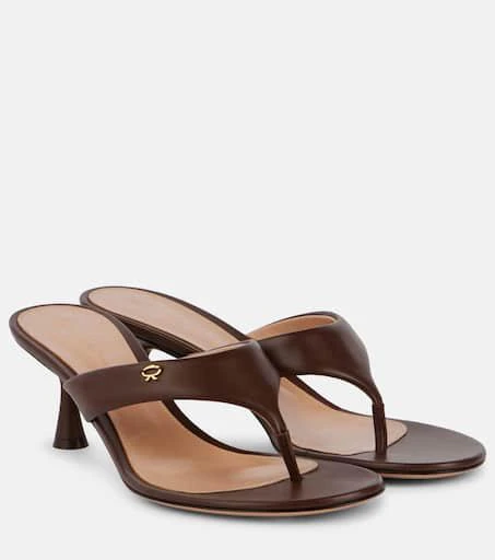 Gianvito Rossi Ascent 55 leather thong sandals 1