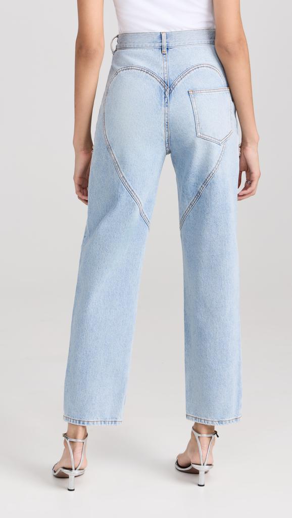 Area Crystal Slit Jeans