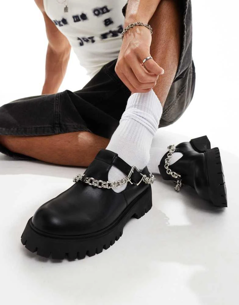 Koi Footwear KOI Cosmere mens chain mary janes in black 4