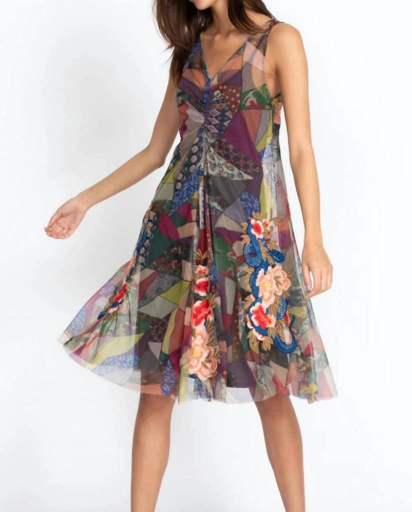 Johnny Was Cassia Mesh Dress In Multi 1