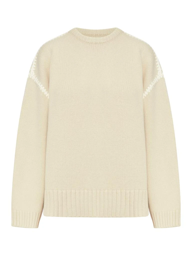Totême Embroidered wool cashmere knit harvest 1
