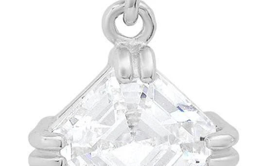 Queen Jewels Sterling Silver CZ Drop Earrings 4