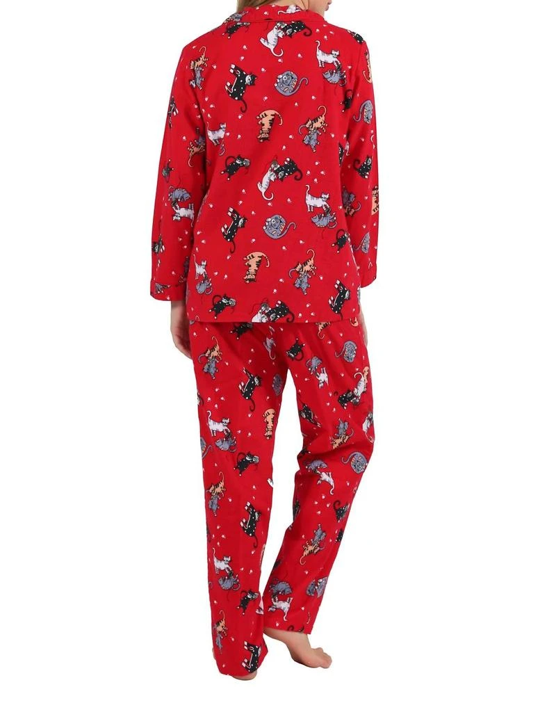 La Cera La Cera - Here Kitty Kitty Flannel Pajama Set 2