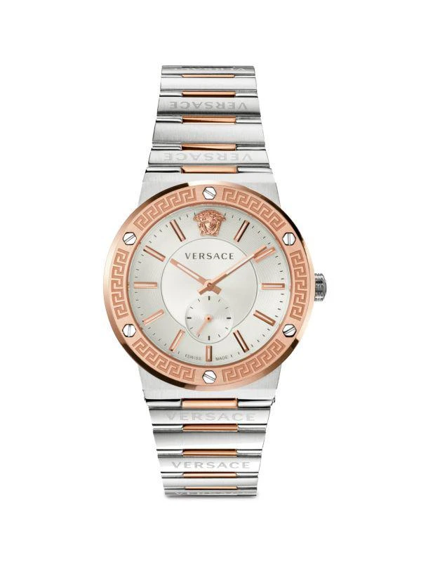Versace Greca Icon 41MM Two Tone Stainless Steel Bracelet Watch 1