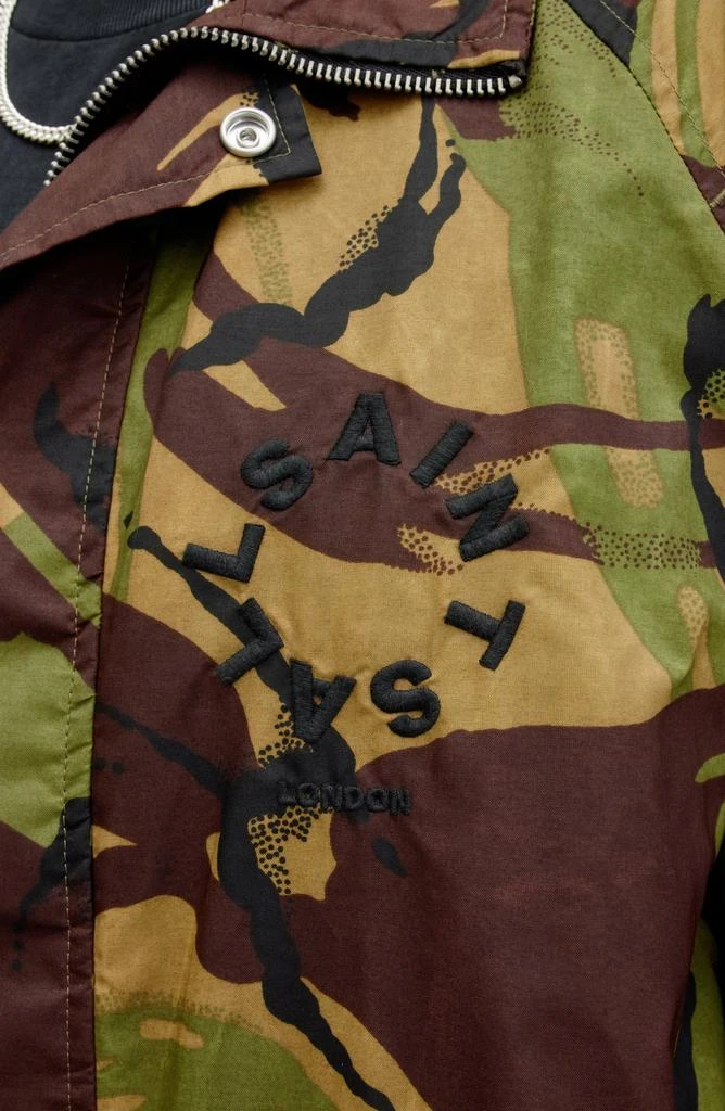 ALL SAINTS Tierra Camo Print Waxed Track Jacket 6
