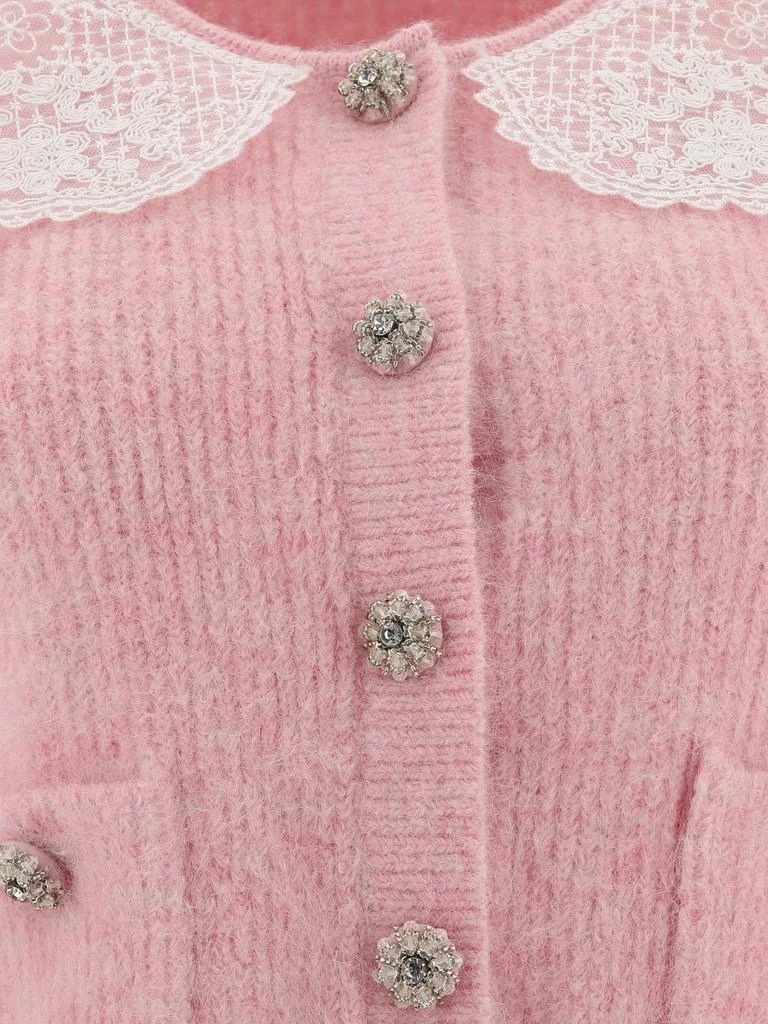 Self Portrait Self-Portrait Fluffy Ribbed-Knit Cardigan 3