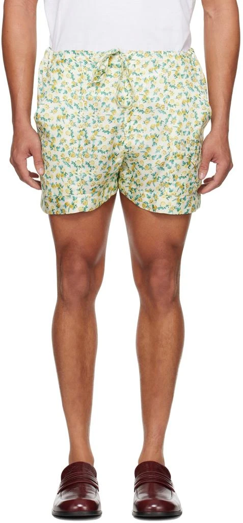 CORMIO Yellow Floral Shorts 1