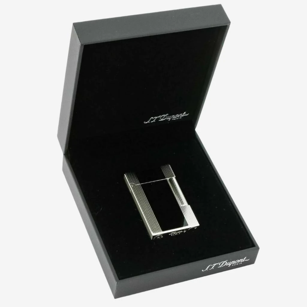 S.T. Dupont S.T. Dupont Line 2 Windsor Palladium & Black Lacquer Lighter 016380 3