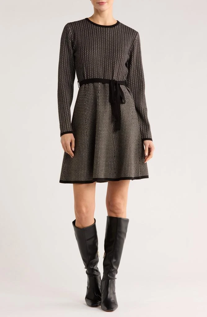 Shop Long Sleeve Fit Flare Sweater Dress on Sale at BeyondStyle