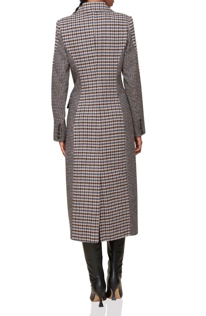 Avec Les Filles Colorblock Houndstooth Double Breasted Coat 2