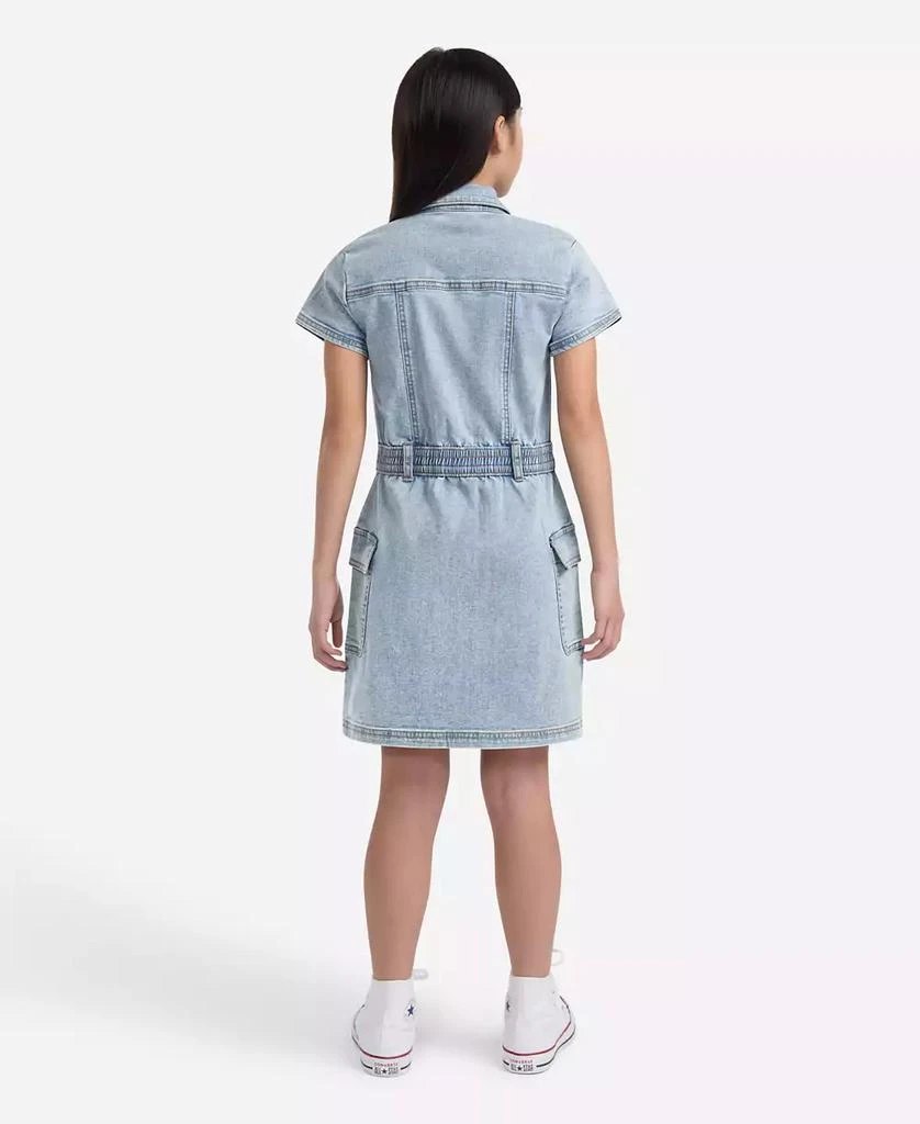 midi spring dress with sleeves Flowing Midi Dress with 3/4 Sleeves and Dramatic Drape Spring/Summer '26 Blue Sparkle / XX-Large