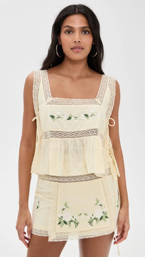 For Love & Lemons Jolene Embroidered Top 1