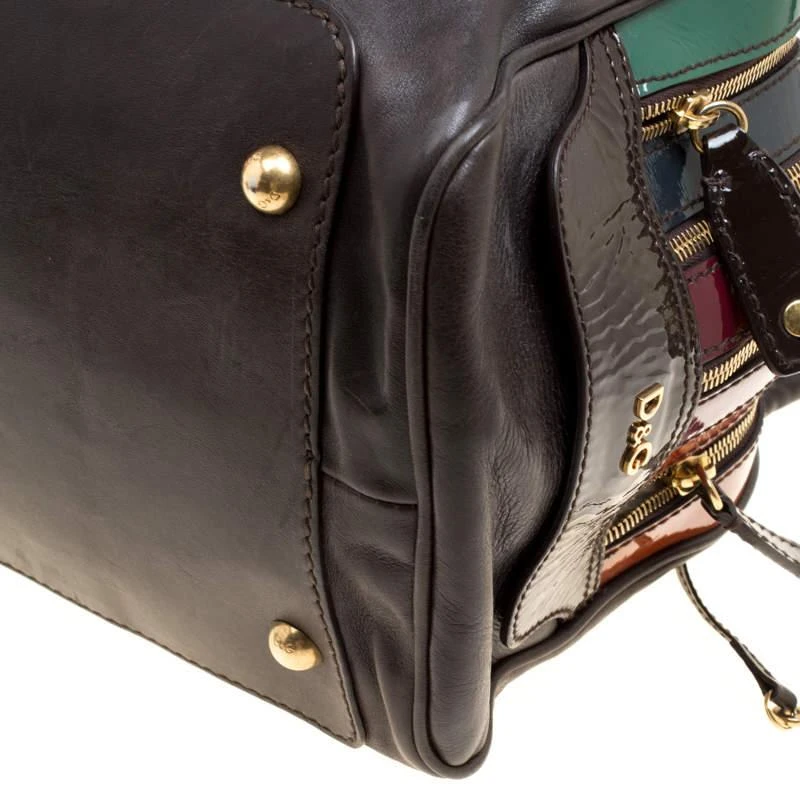 Dolce & Gabbana D&G Multicolor Leather Lily Bowler Bag 12