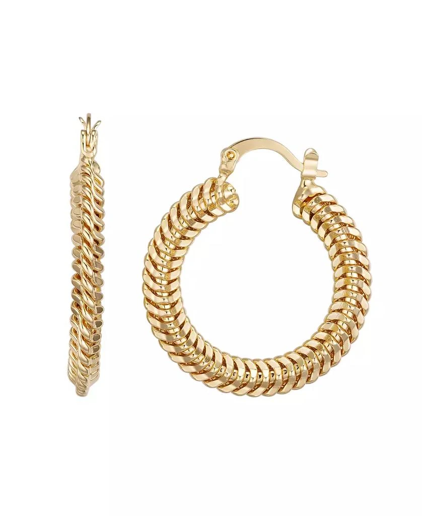 Macy's Gold-Plated Wave Hoop Earrings JEWELRY BeyondStyle
