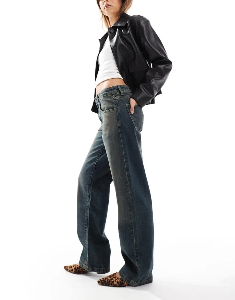 Cotton:On Cotton On low rise straight jean in rust blue 3