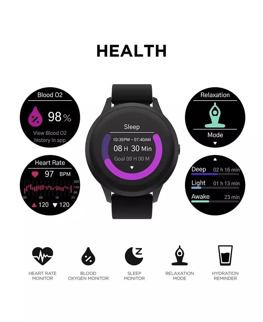 iTouch Sport 4 Unisex Silicone Strap Smartwatch 43.2mm 3