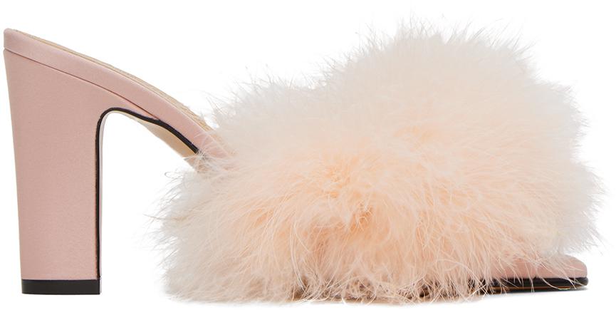 Maison Margiela Pink Feather Mules