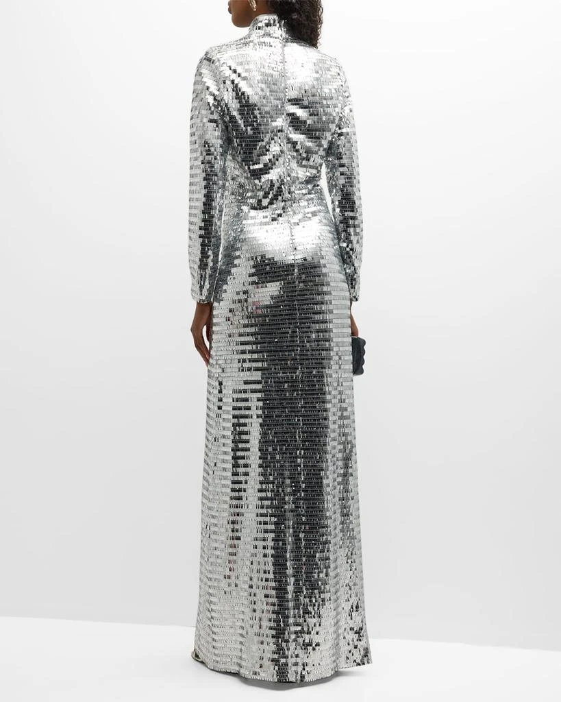 Simon Miller Sequin Sculpty High-Collar Maxi Dress 4