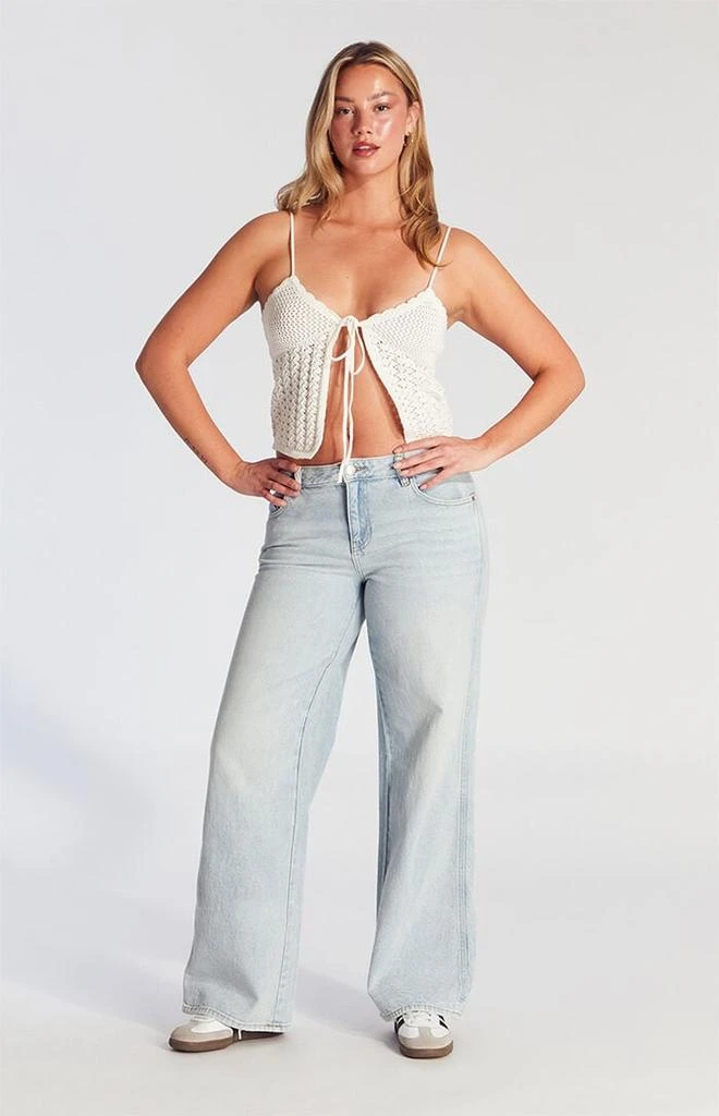 PacSun Casey Low Rise Baggy Jeans Light Indigo Wash 1