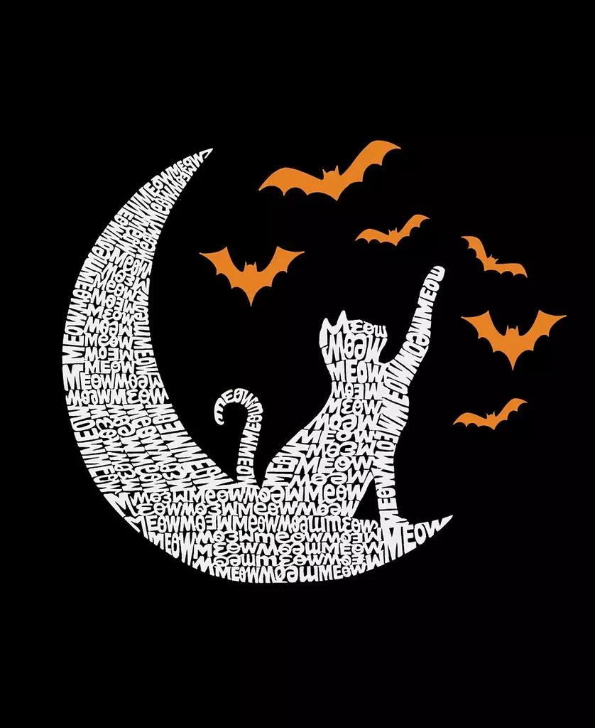 LA Pop Art Women's Lunar Bats Premium Blend Word Art T-Shirt 3