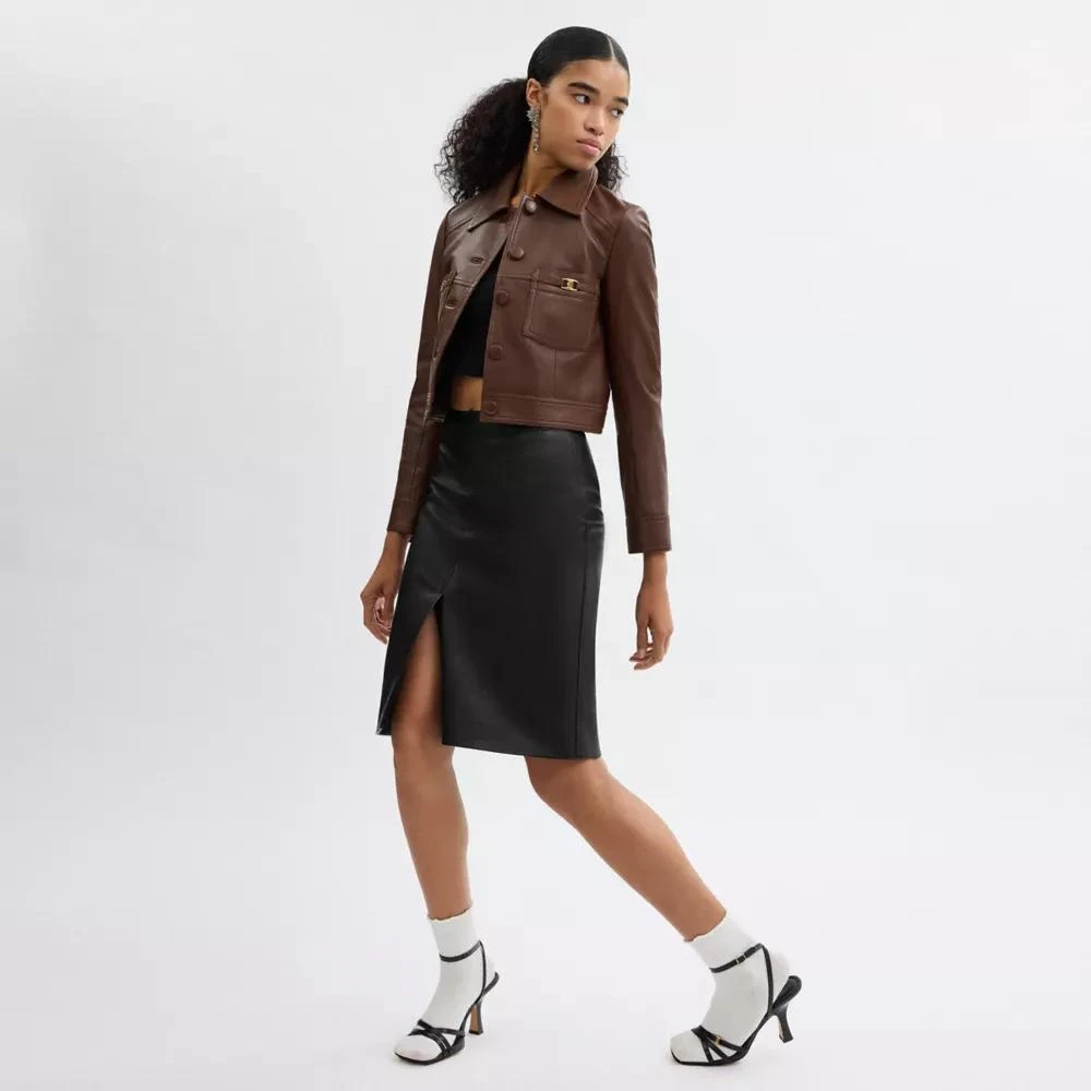 Coach Heritage C Leather Skirt 2