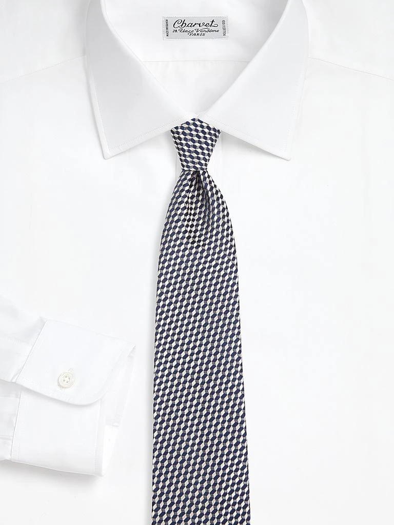 Charvet Neat Geo Block Silk Jacquard Tie 2