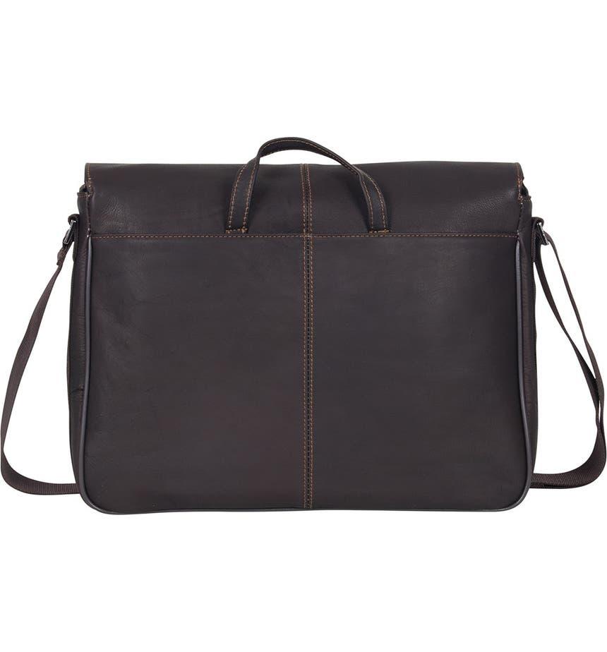 Kenneth Cole Colombian Leather Crossbody Laptop Case & Tablet Messenger Bag