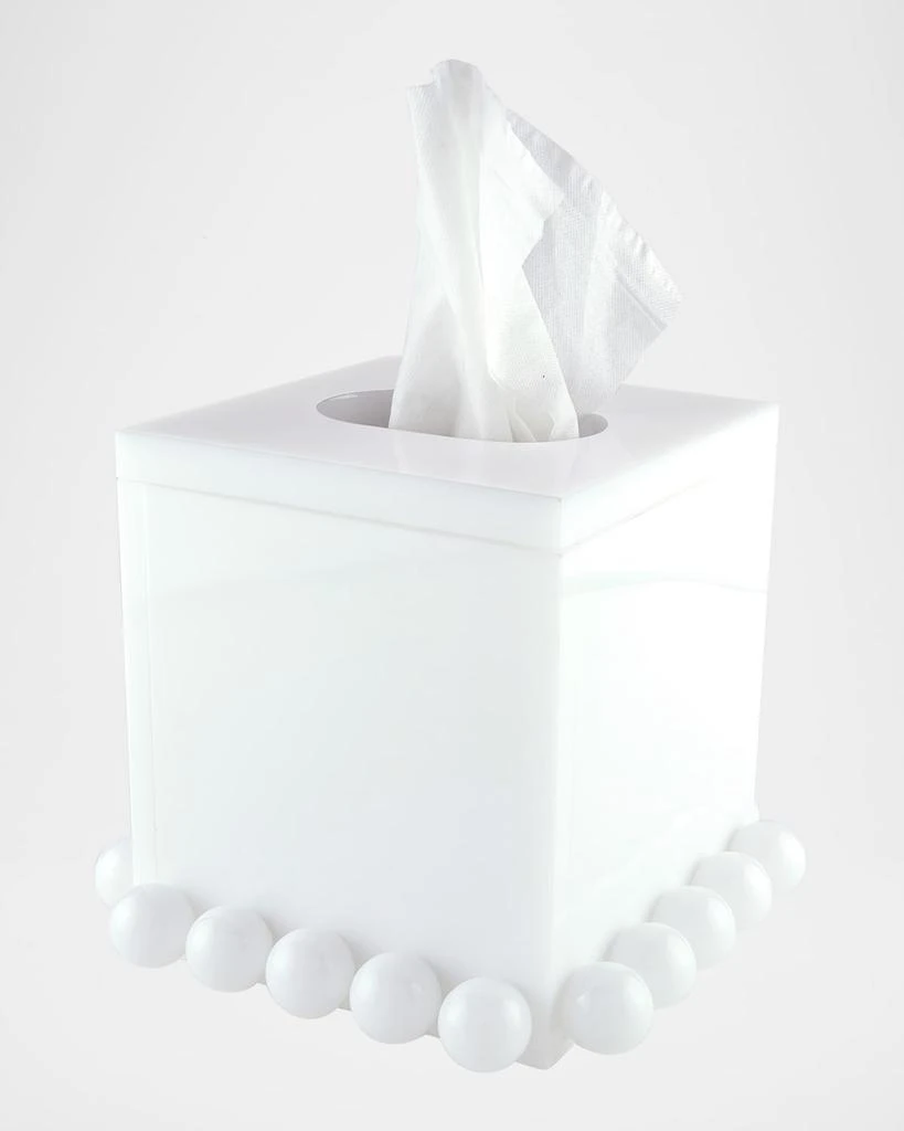 Tizo White Lucite Tissue Box Bubble Design 1