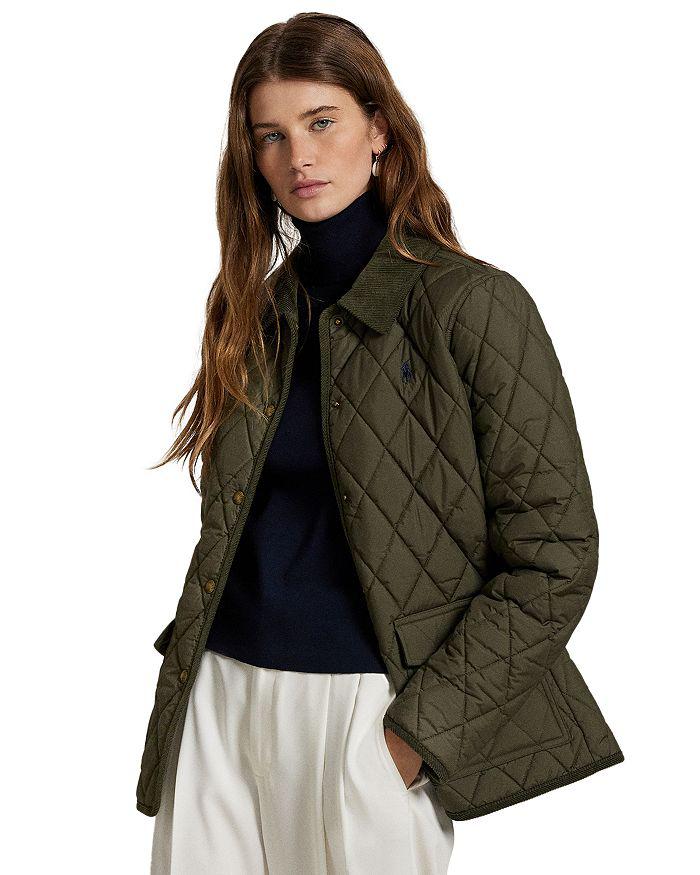 Ralph Lauren Corduroy Trim Quilted Barn Jacket