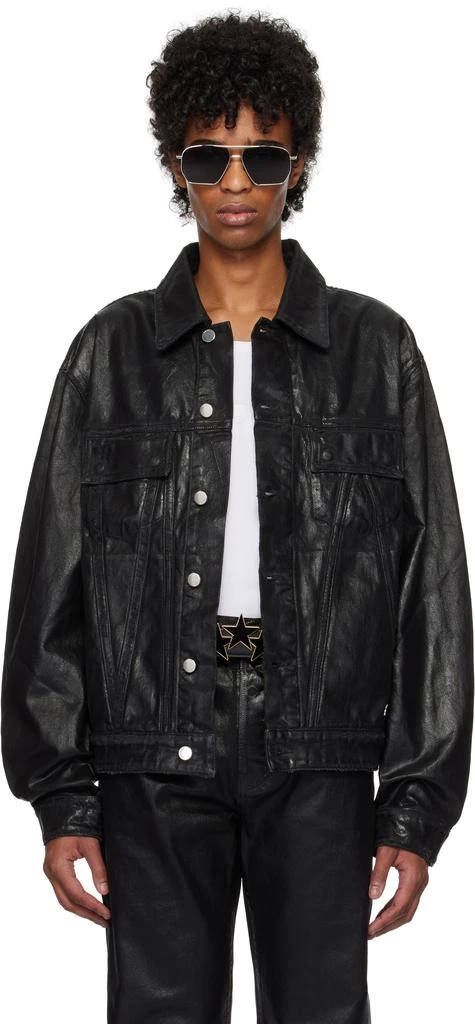 AMIRI Black Waxed MA Quad Denim Jacket 1